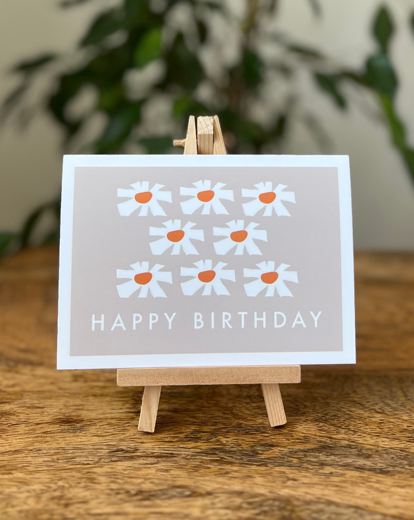 Scandi Retro Daisy Birthday Card