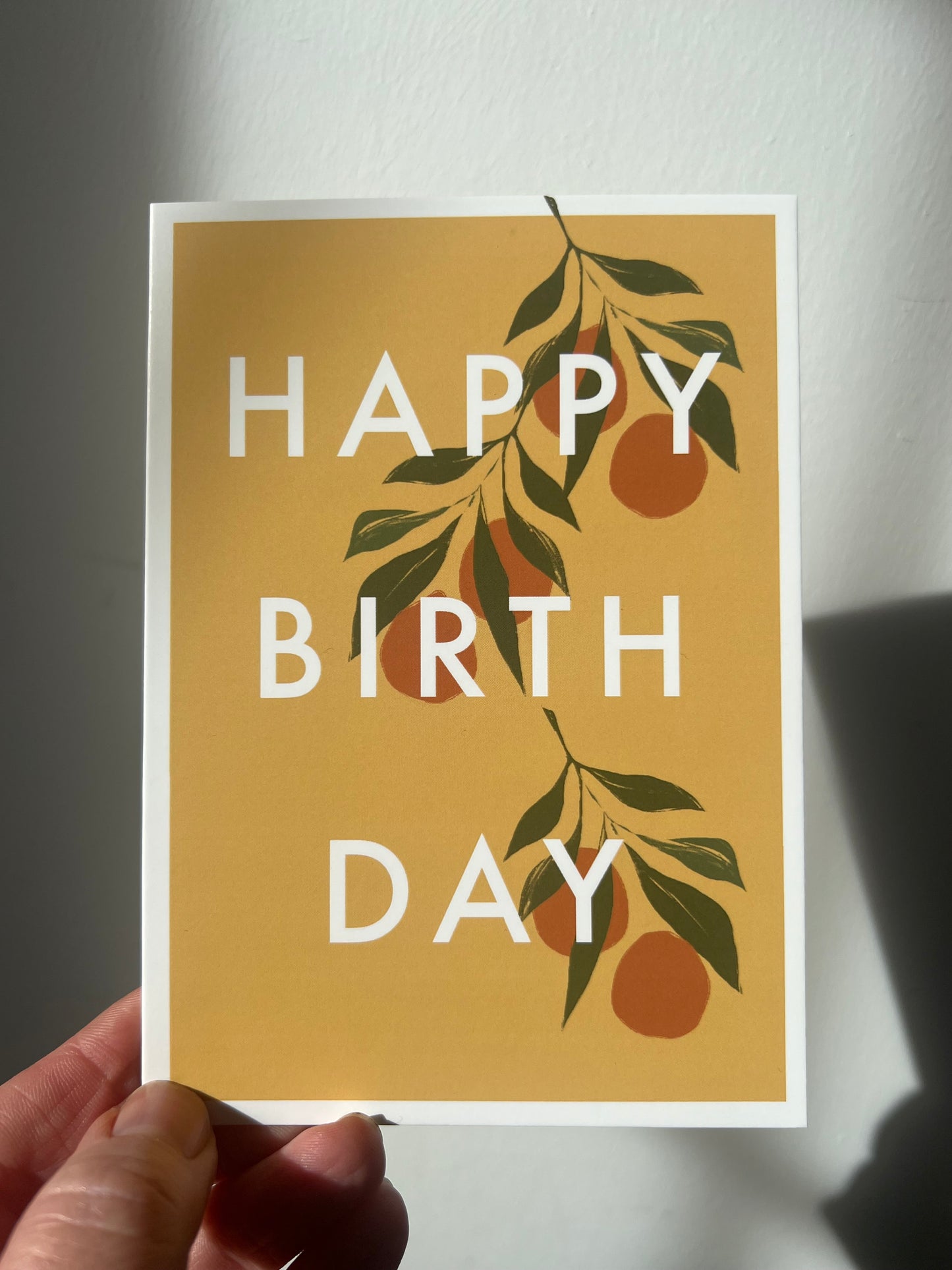 Happy Birthday Oranges | Citrus Botanical Card | Blank Card