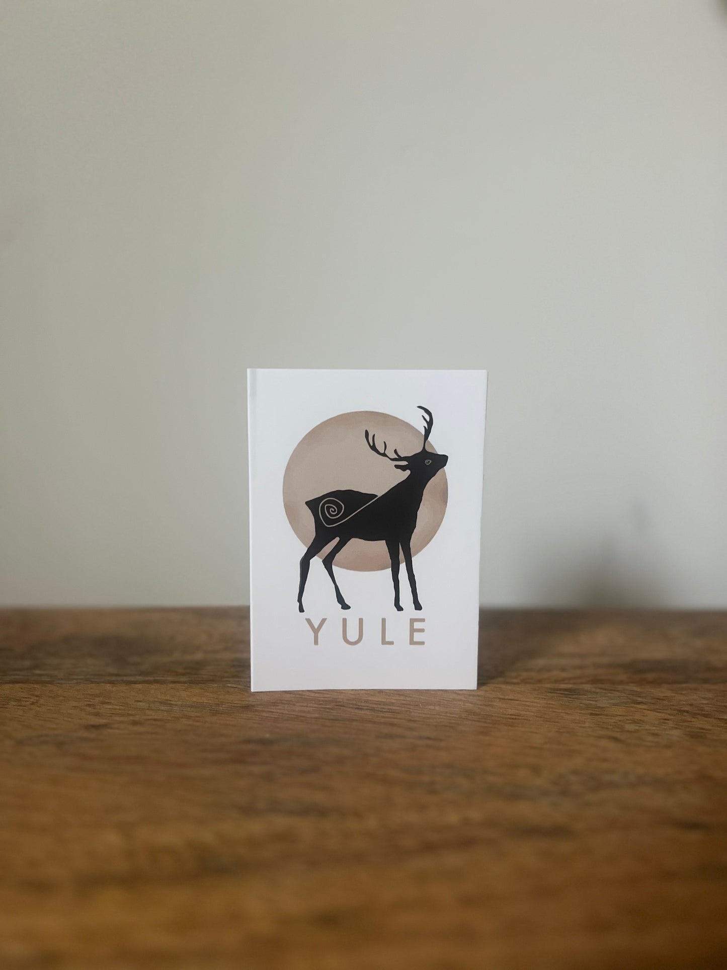 A7 Stag Yule Card with Spiral