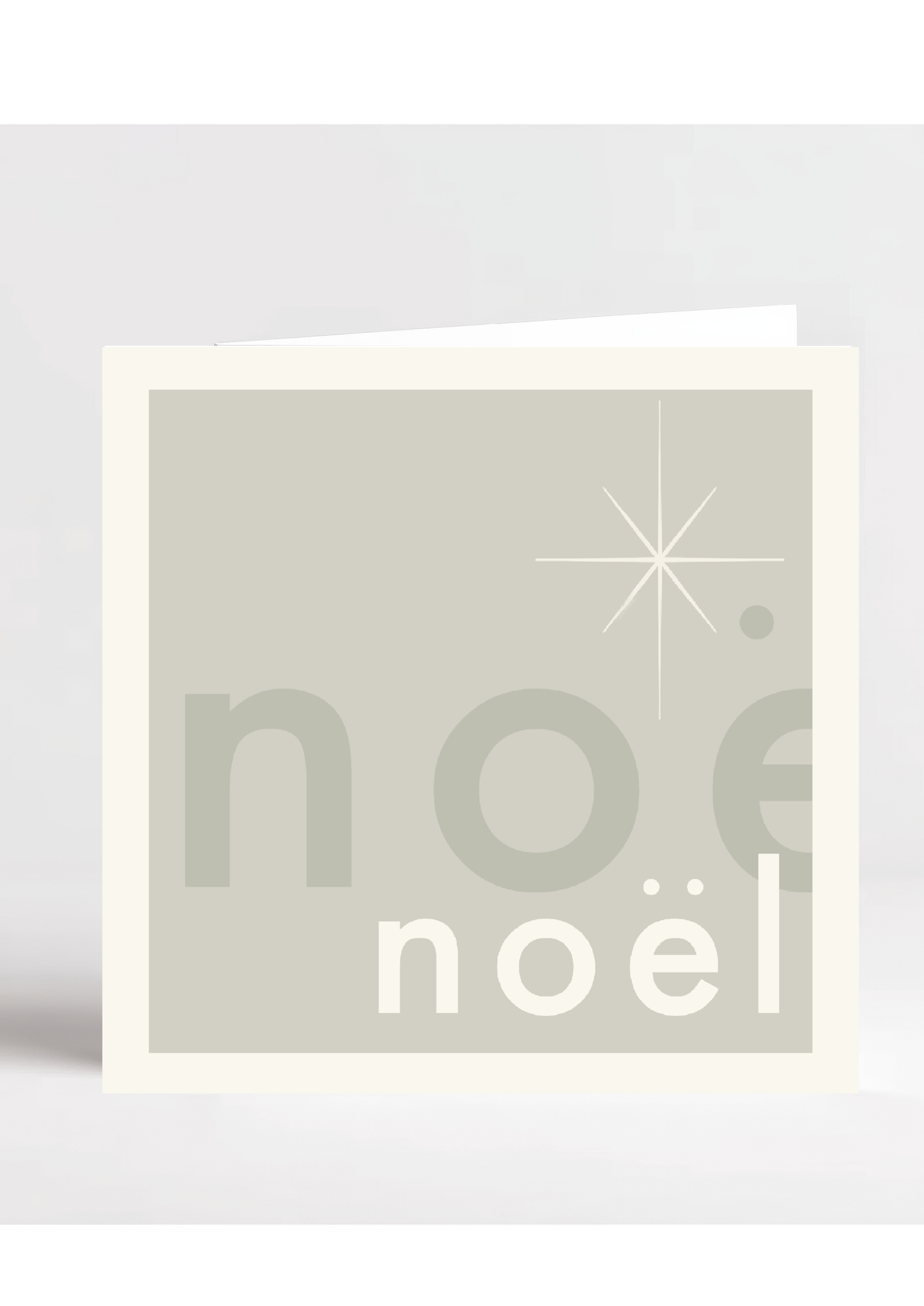 A Minimalist Neutral Noël and star greeting card