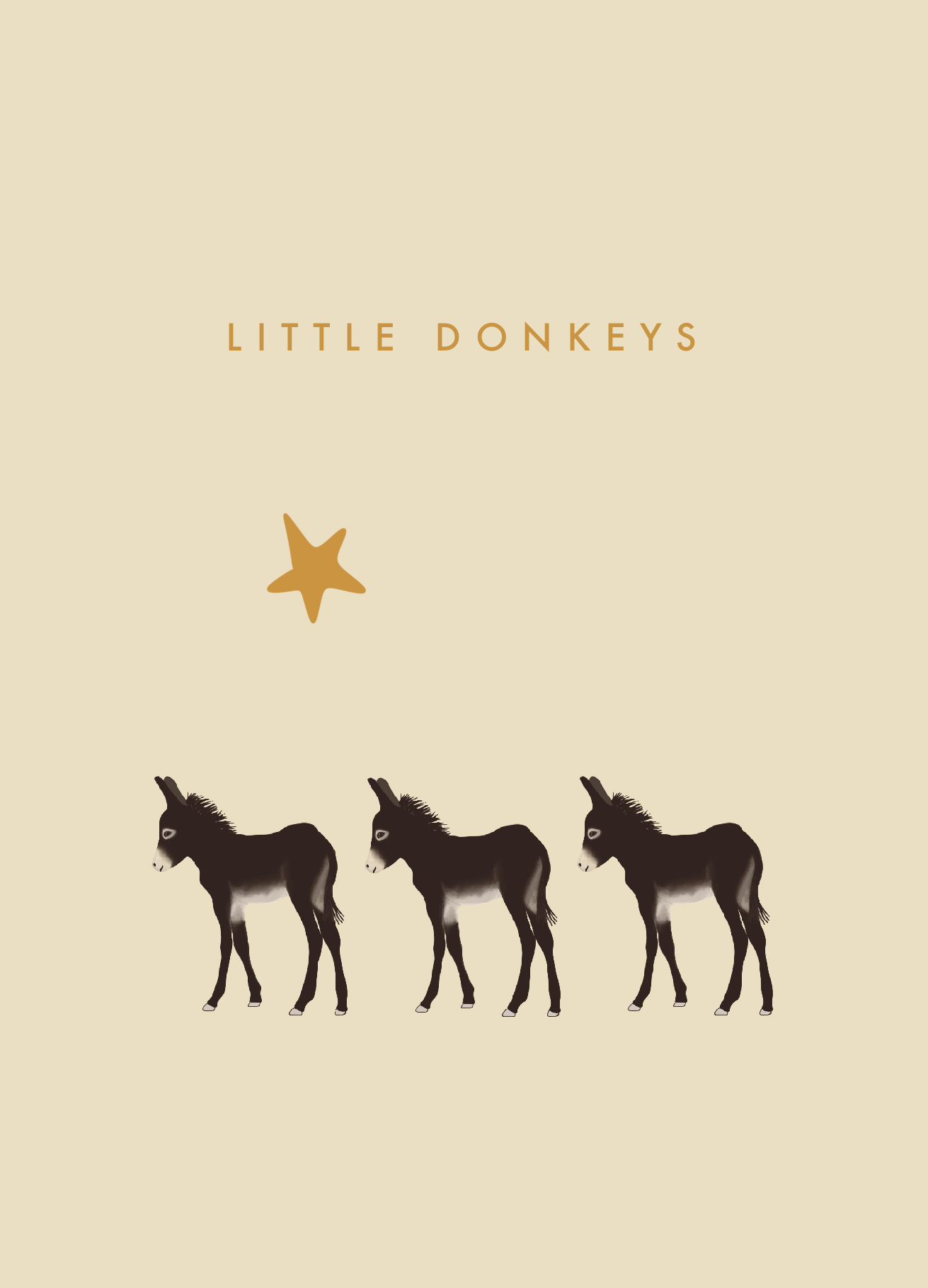 Little Donkeys Card