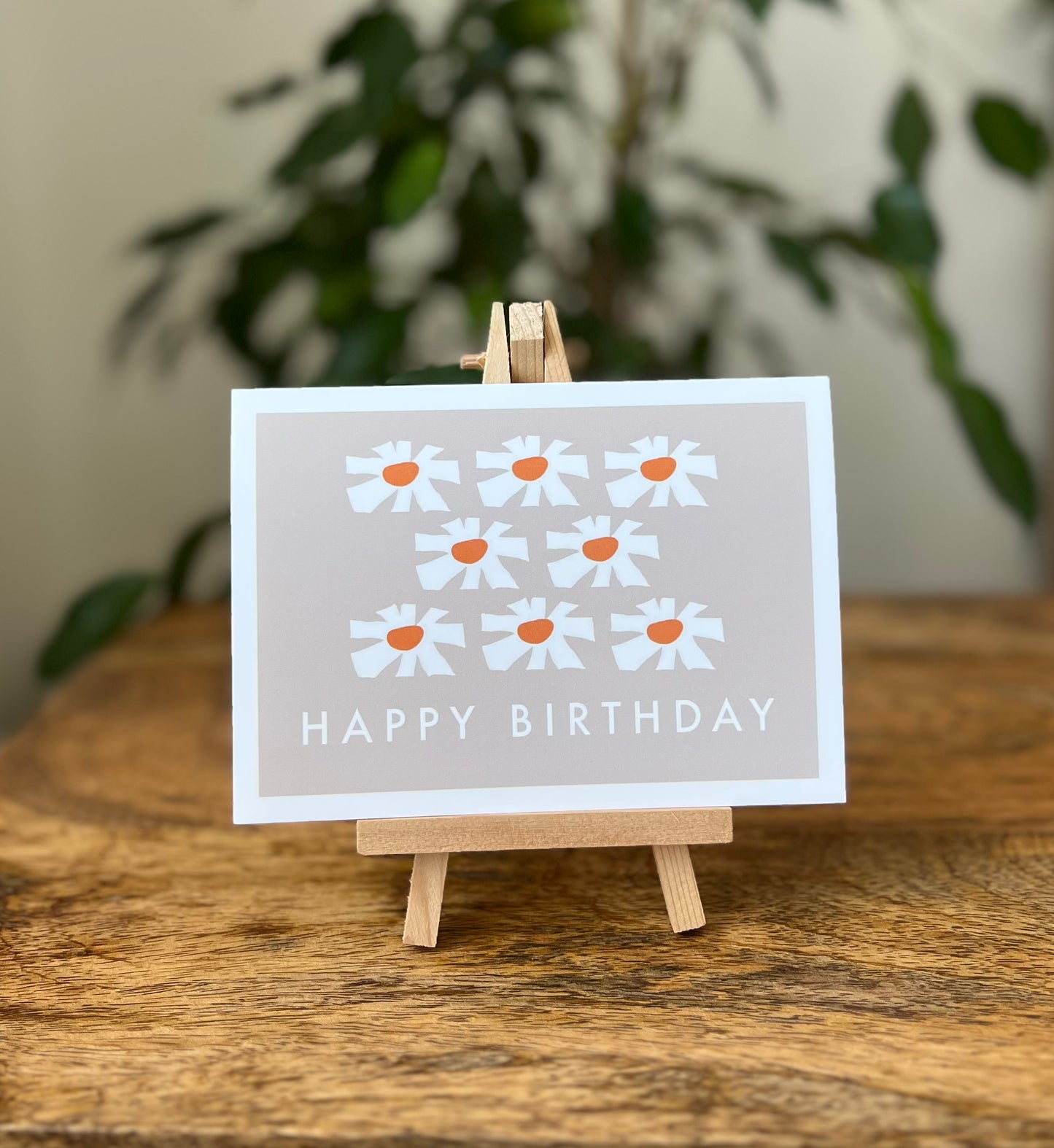 Scandi Retro Daisy Birthday Card