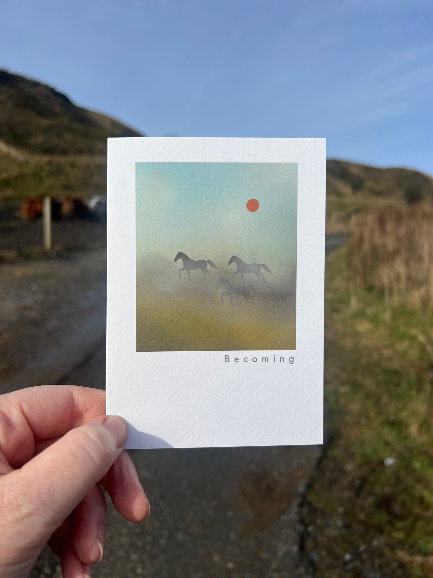 Becoming | Wild horse nature art greeting card | Vegan FSC-certified blank card