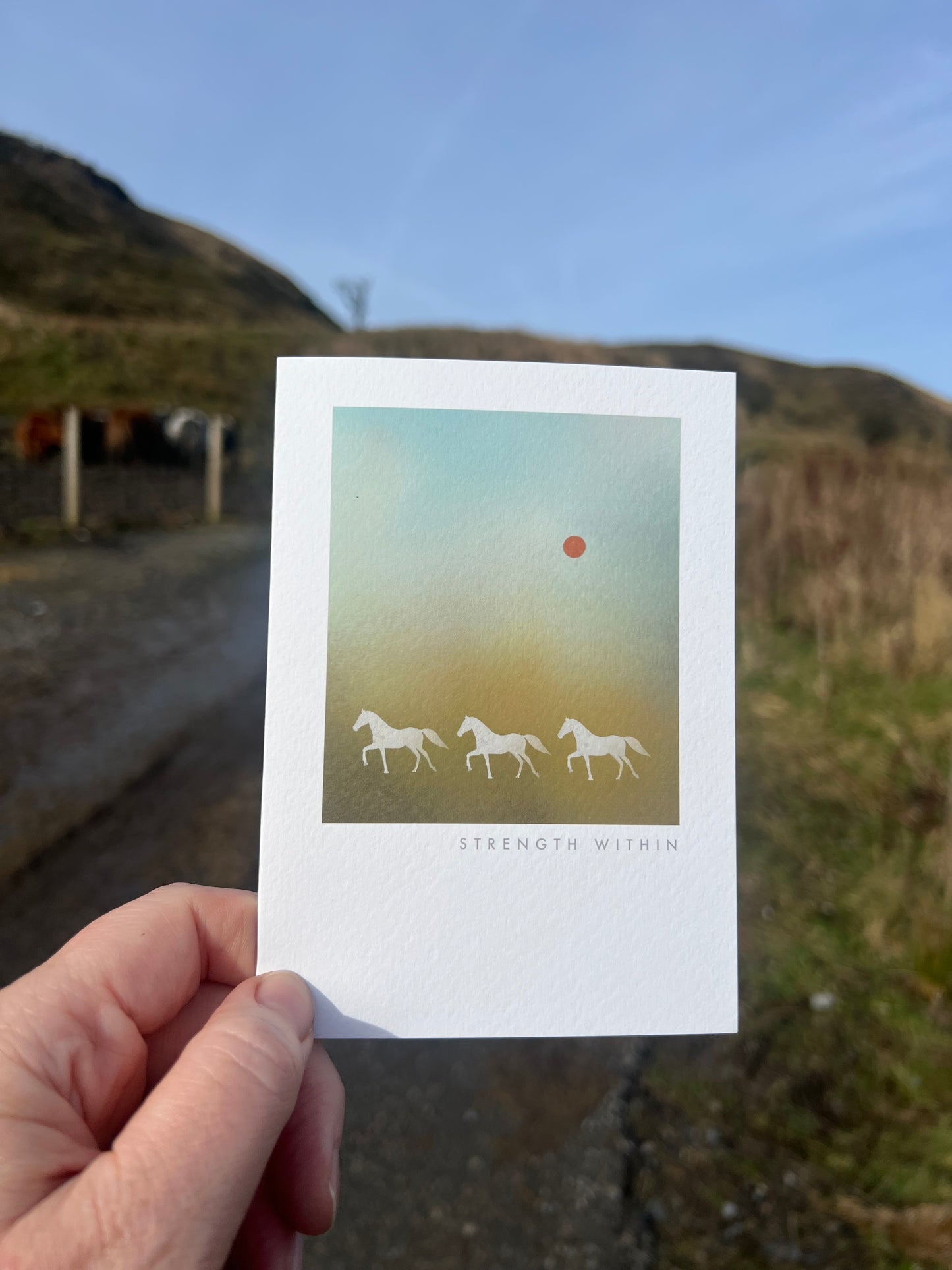 Strength Within | Wild horse nature-inspired art greeting card