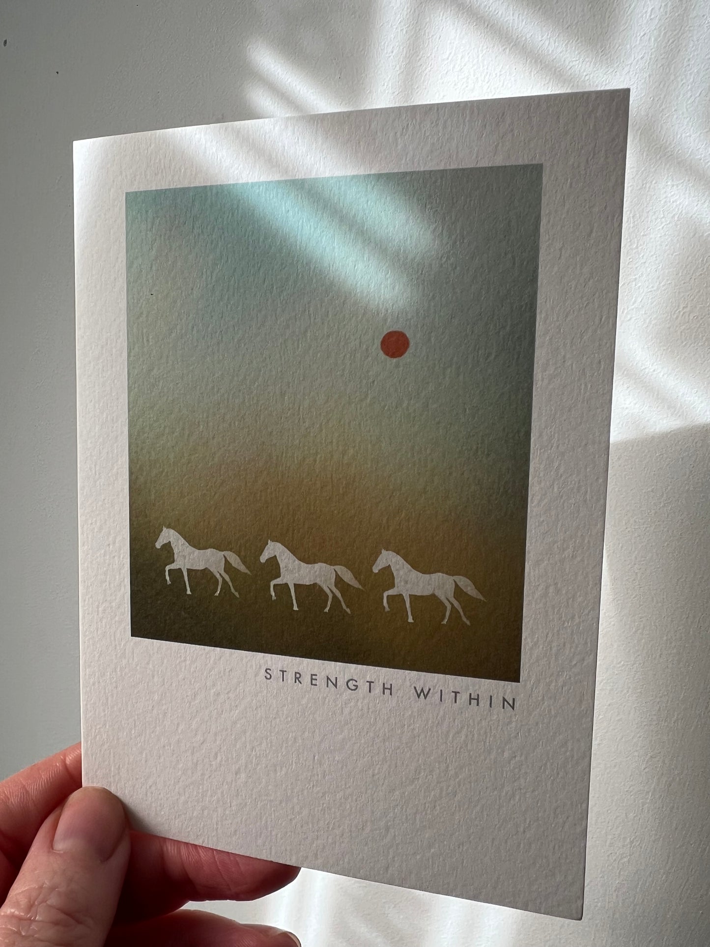 Strength Within | Wild horse nature-inspired art greeting card