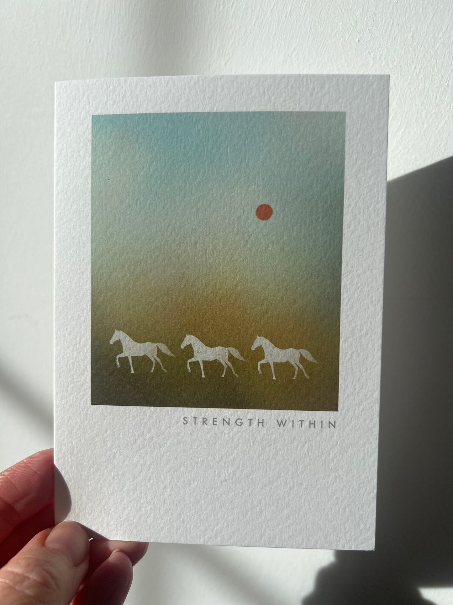 Strength Within | Wild horse nature-inspired art greeting card