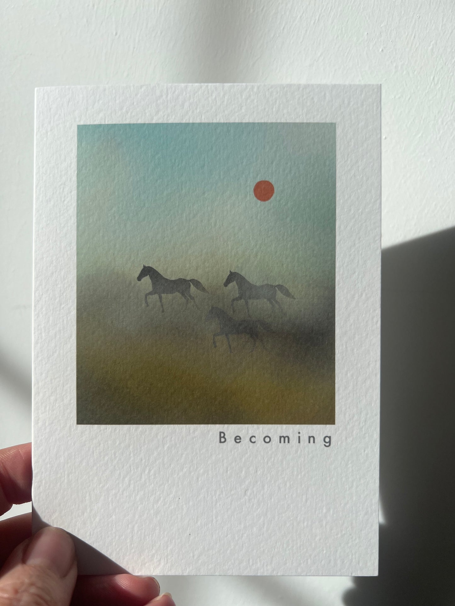Becoming | Wild horse nature art greeting card | Vegan FSC-certified blank card