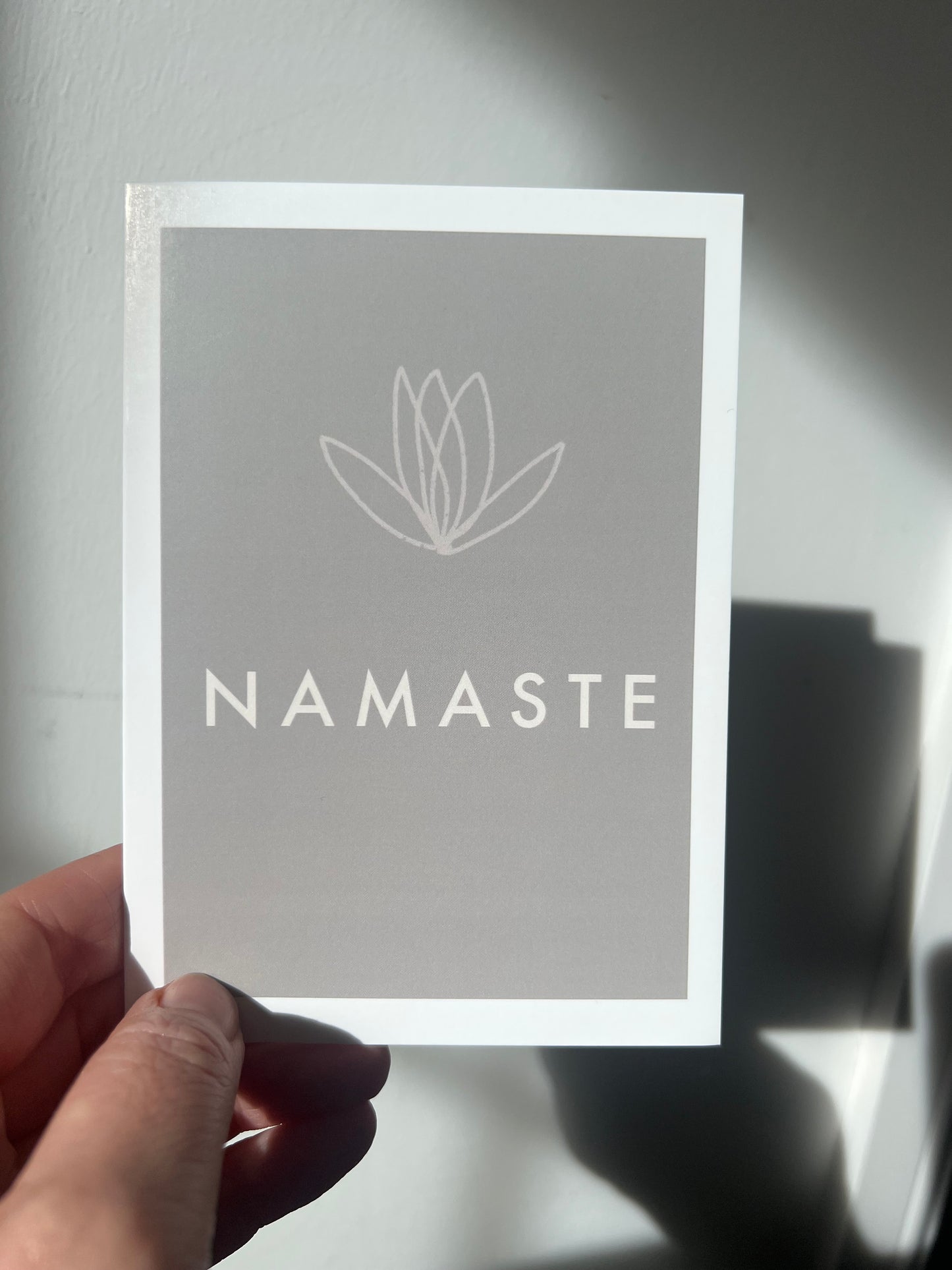 Namaste | Yogic Yoga spiritual friend respect kind minimalist greeting card | FSC certified vegan blank card