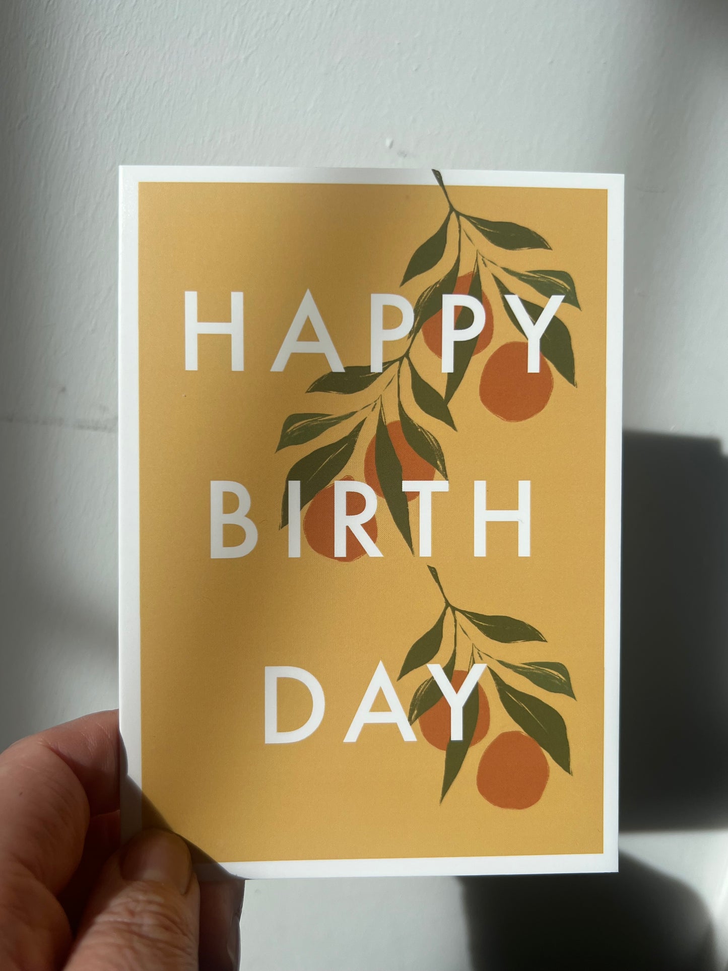 Happy Birthday Oranges | Citrus Botanical Card | Blank Card