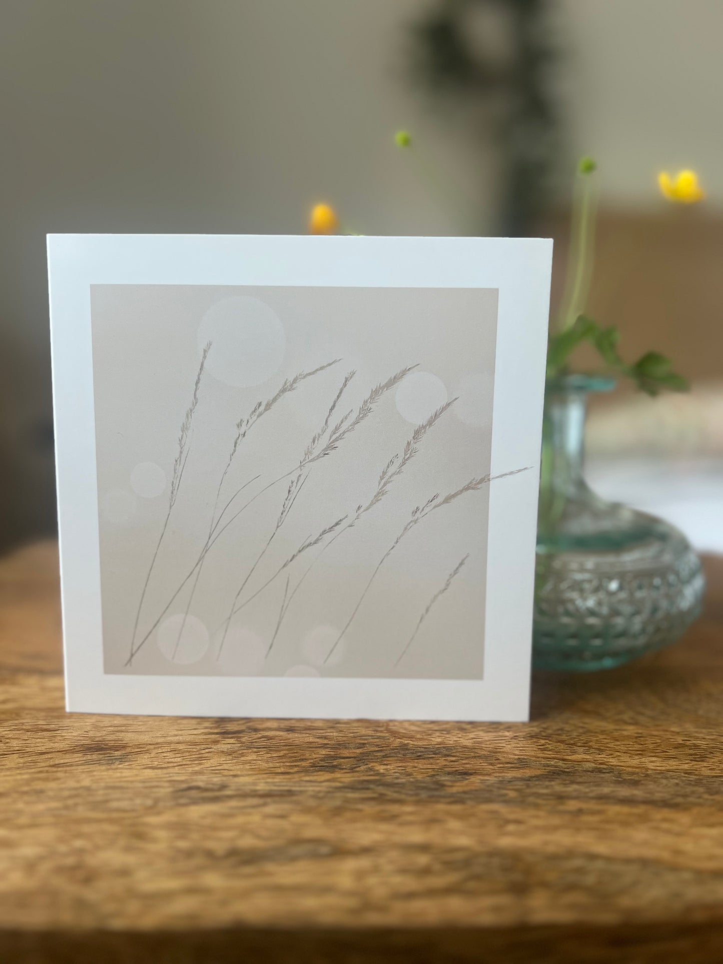 Grasses with a Hazy Summery background greetings card