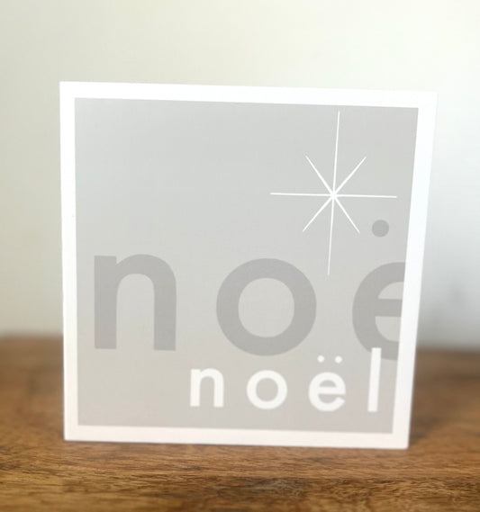 A Minimalist Neutral Noël and star greeting card