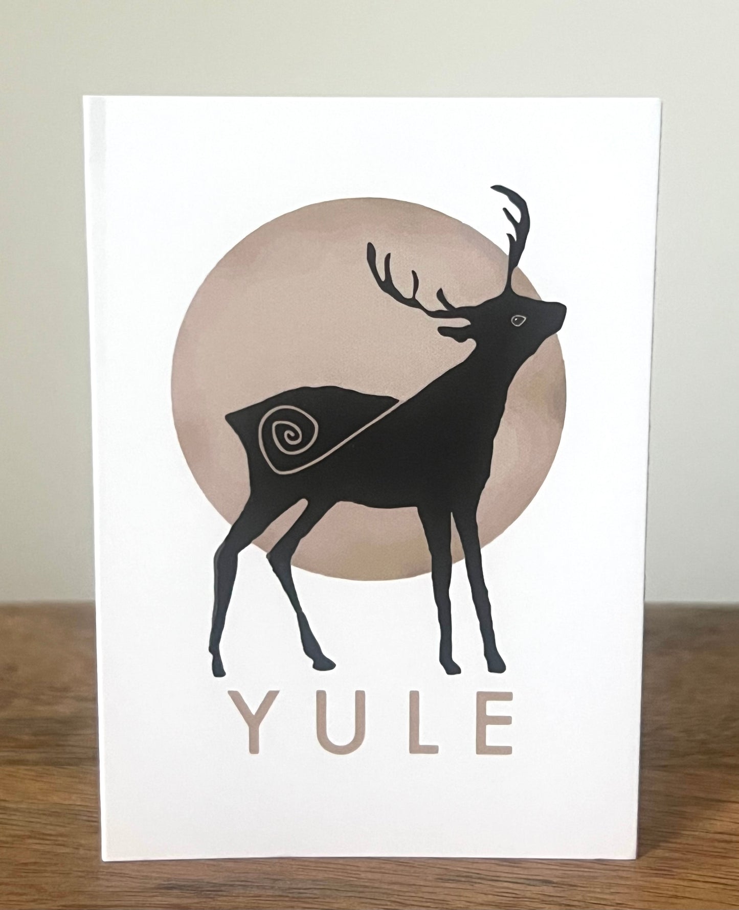A7 Stag Yule Card with Spiral