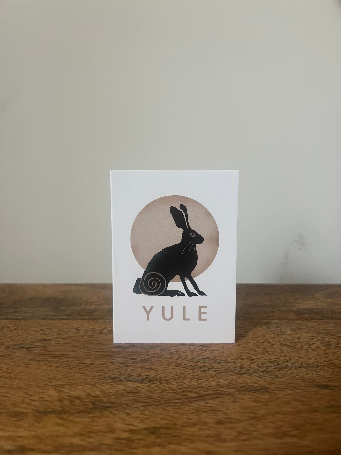 A7 Hare Yule Card with Spiral