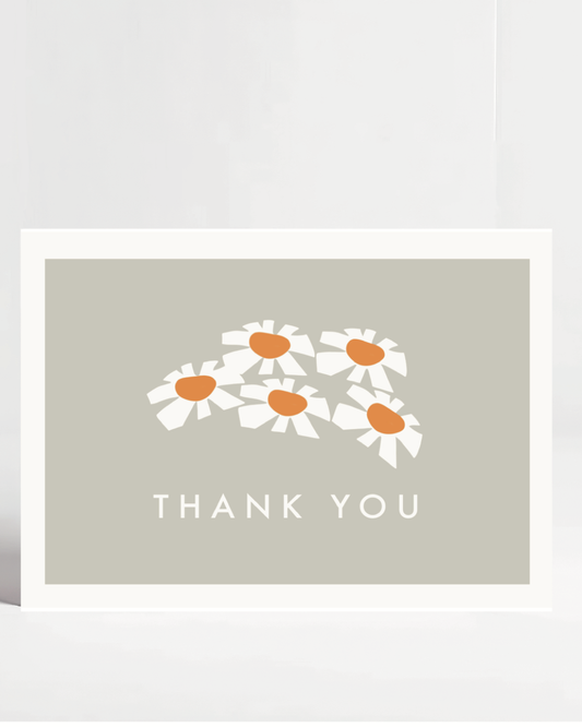Scandi Daisy Thank You card