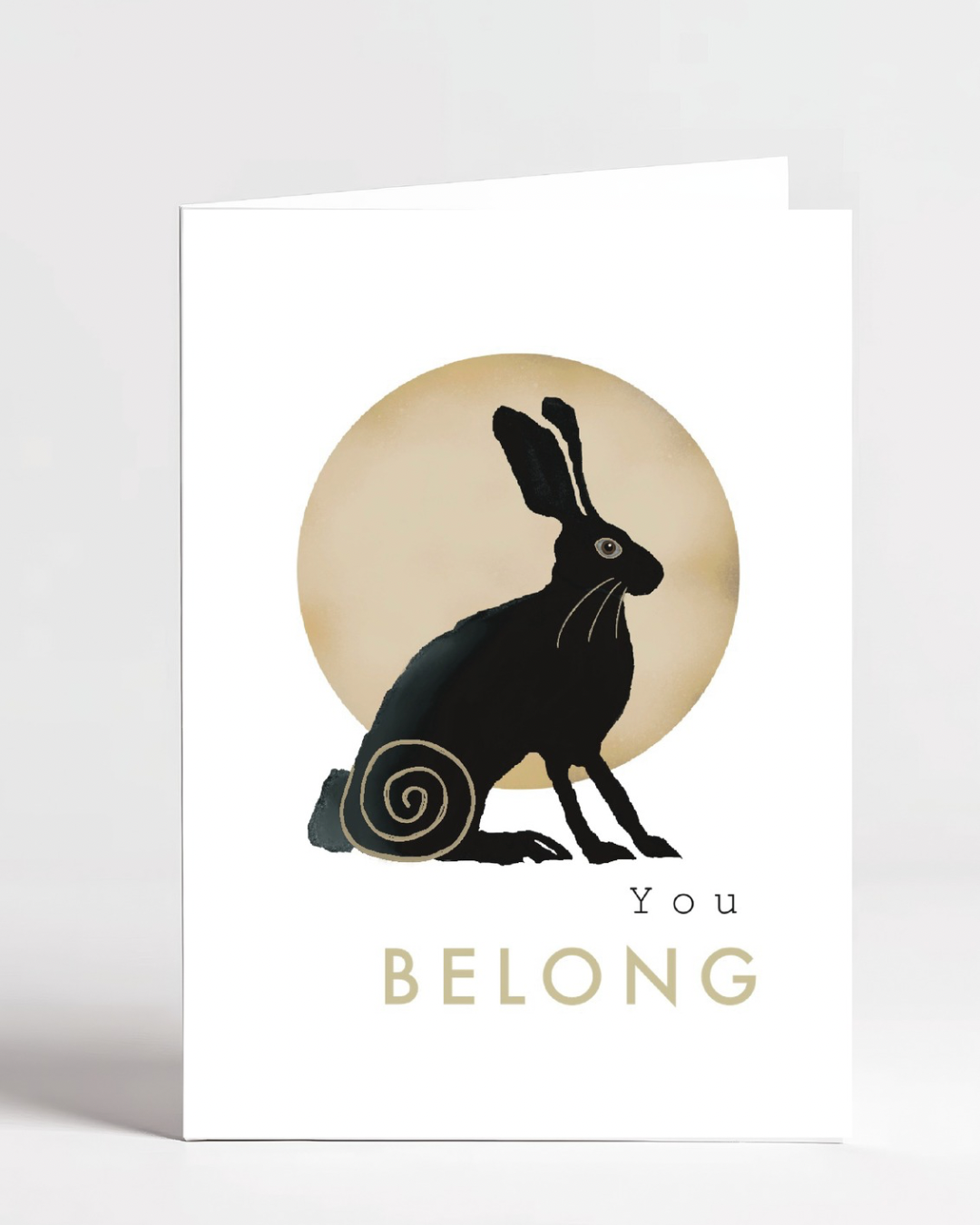 Spiral Animal Card - Hare