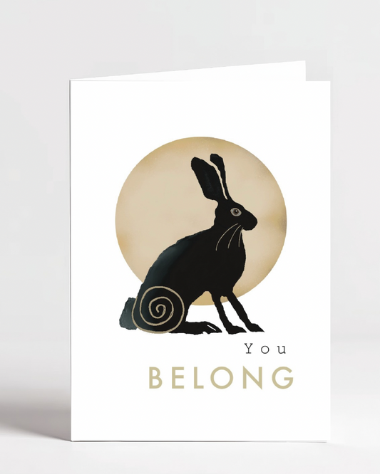 Spiral Animal Card - Hare
