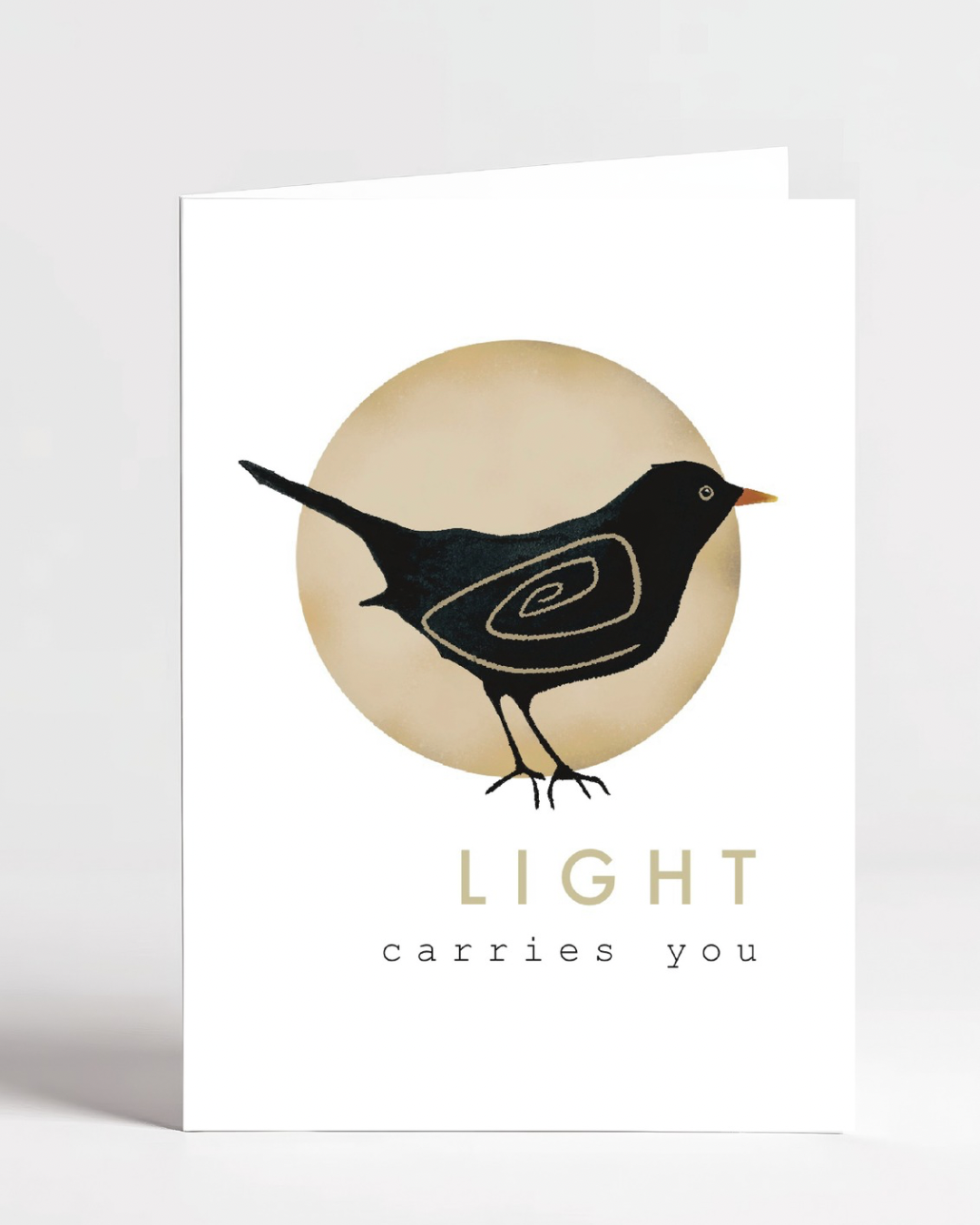 Spiral Animal Card - Blackbird