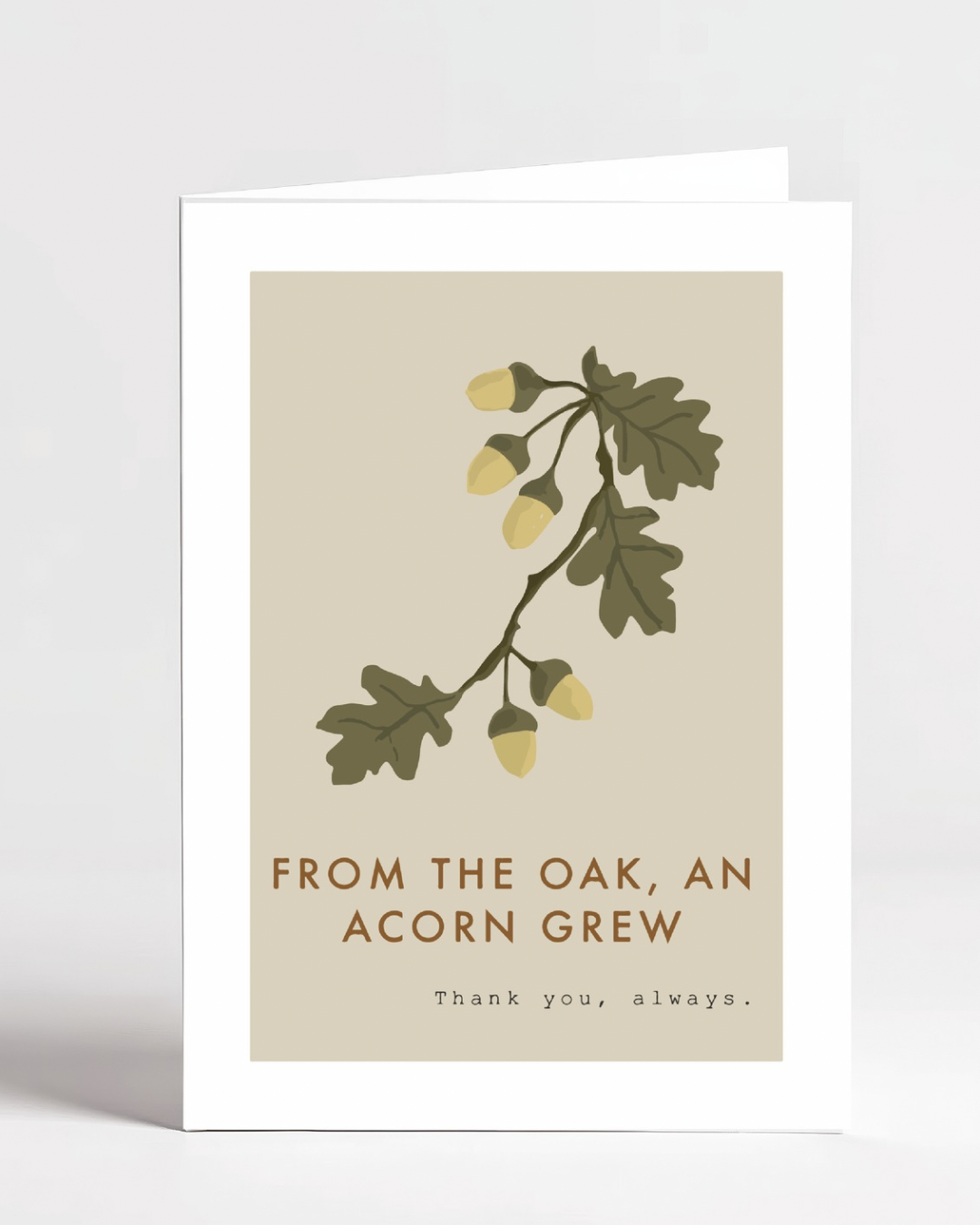 Acorn Mothers & Fathers Day Card