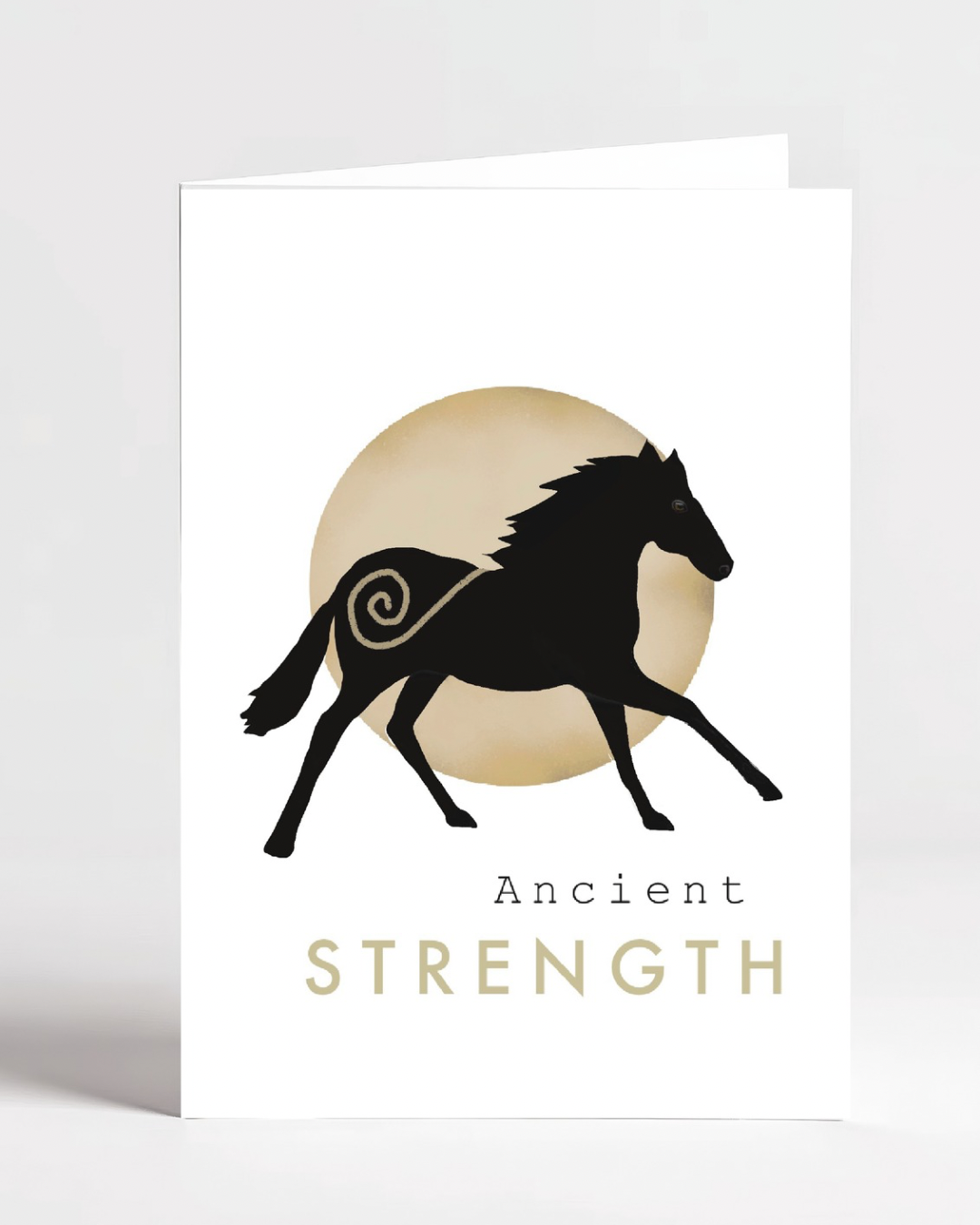 Spiral Animal Card - Horse