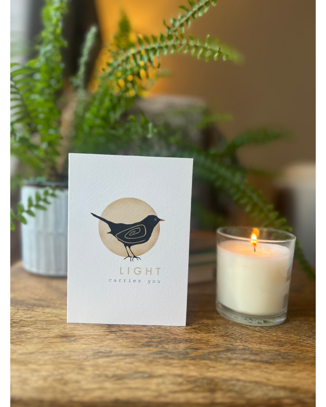 Spiral Animal Card - Blackbird
