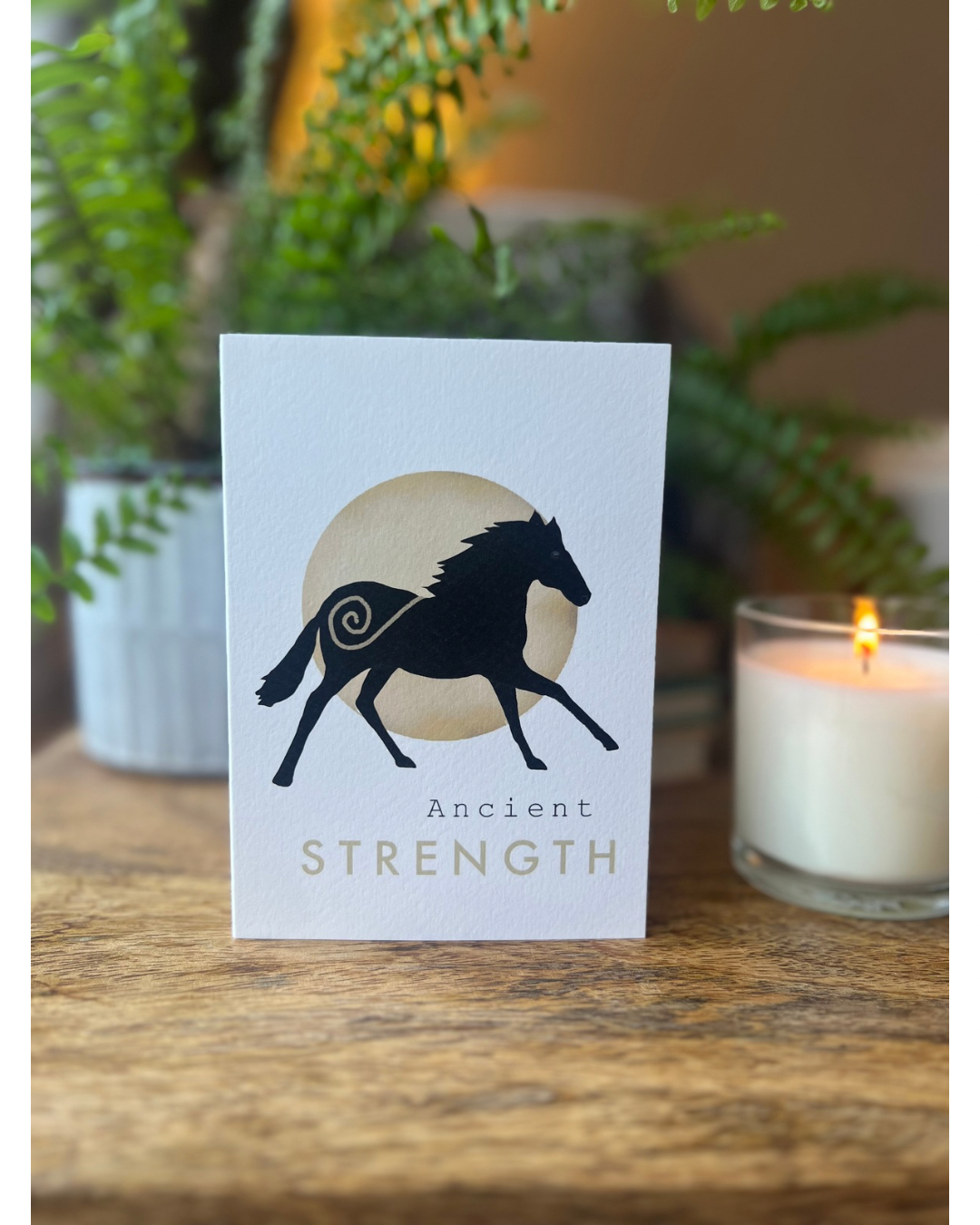 Spiral Animal Card - Horse