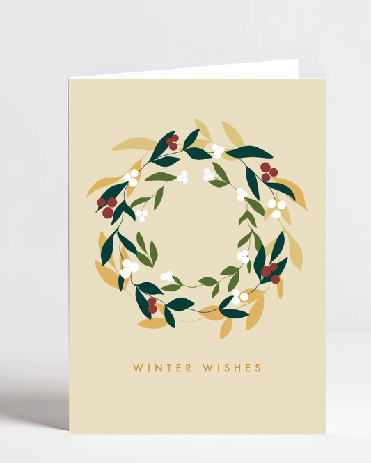 Christmas wreath card