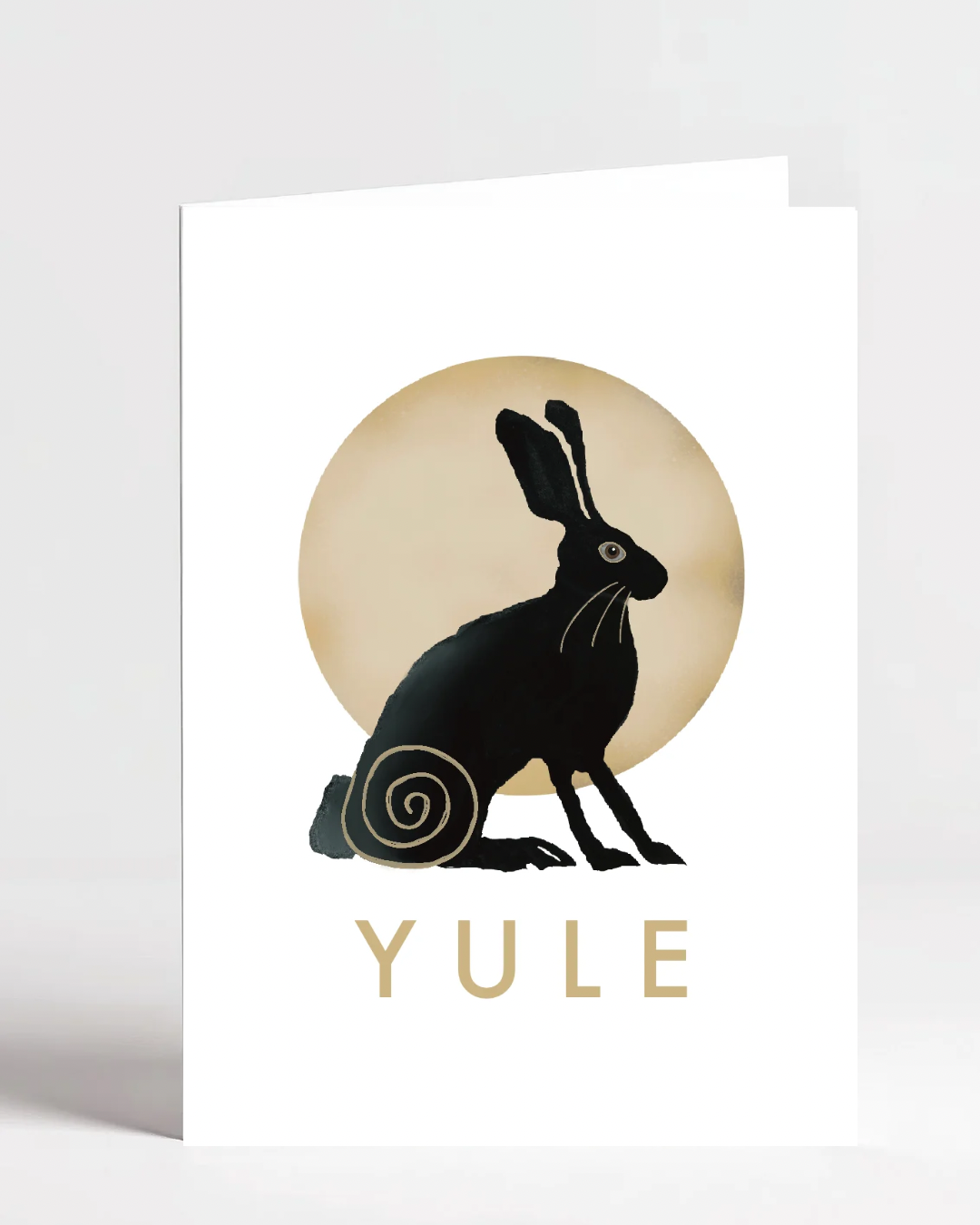 A7 Hare Yule Card with Spiral