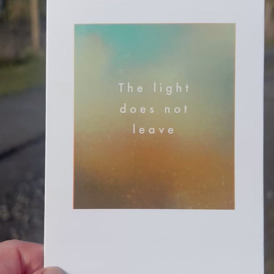 The light does not leave video