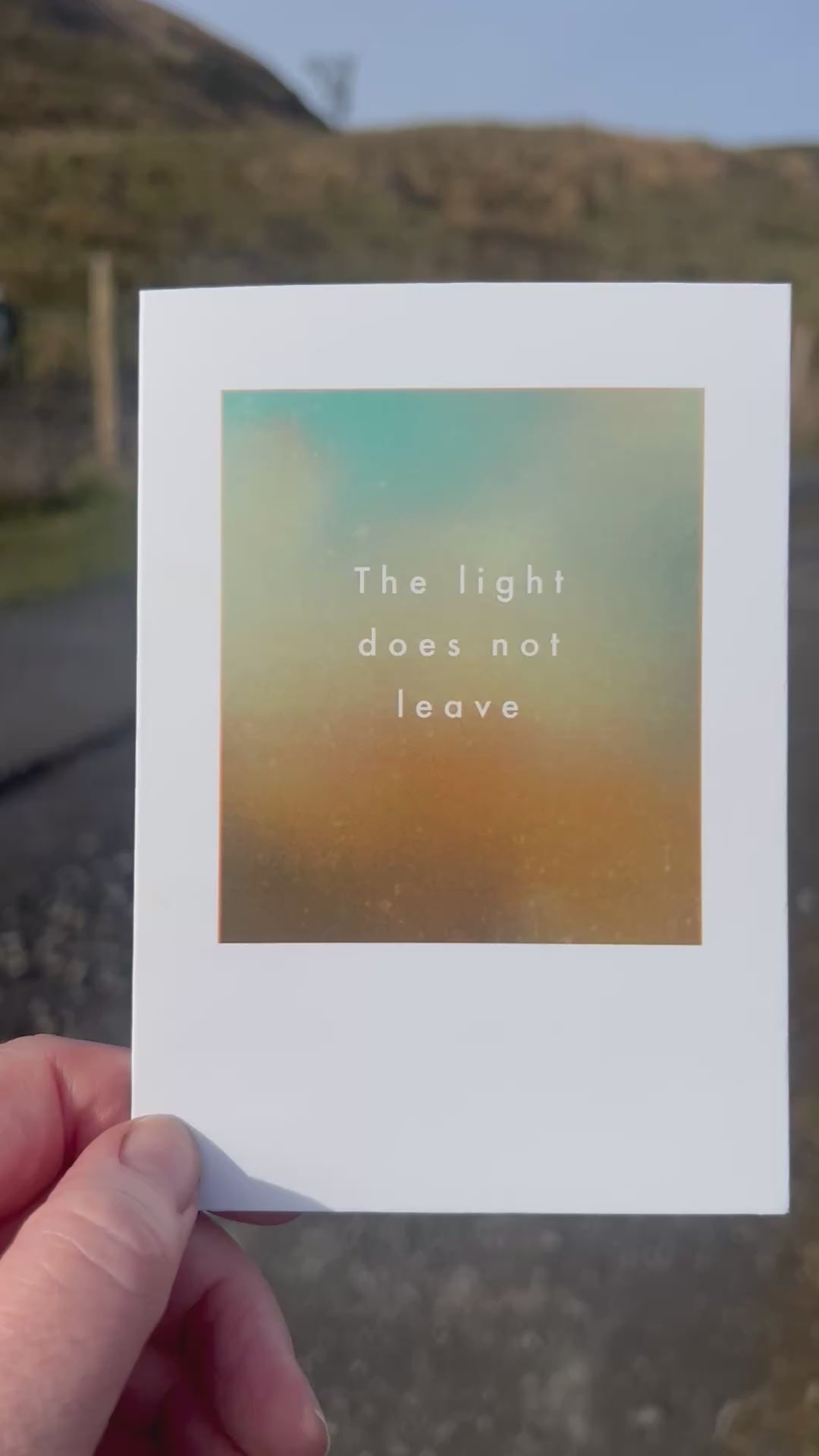 The light does not leave video
